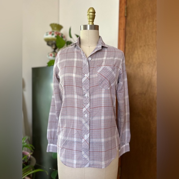 Vintage Sears Plaid button up Western shirt - Picture 1 of 4